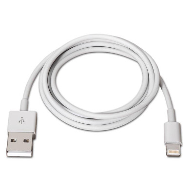 Cabo Dados/Cargador USB Lightning 1M Branco - Nanocable