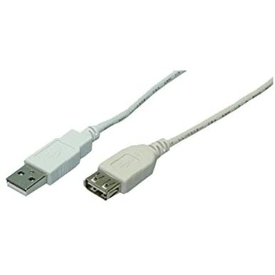 Cabo Extensor USB (A) 2,0 a USB (A) Logilink 5m Gris