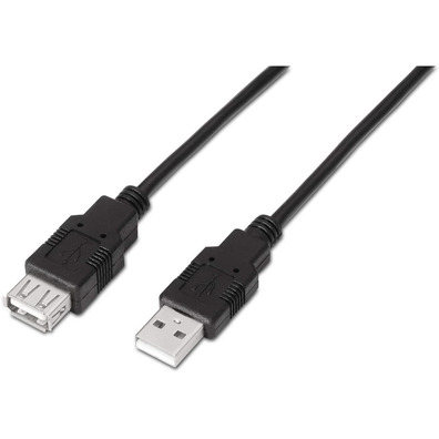 Cabo Extensor USB (A) a USB (A) 2,0 Aisens 3m Negro