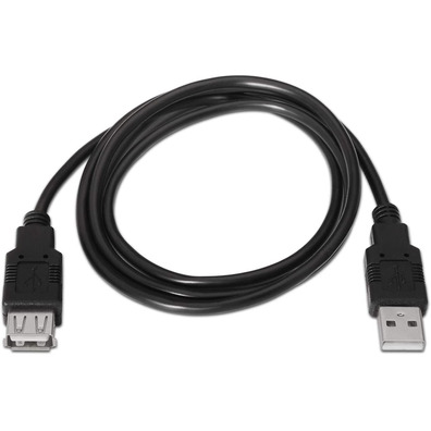 Cabo Extensor USB (A) a USB (A) 2,0 Aisens 3m Negro