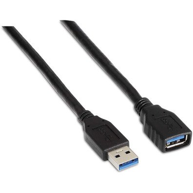 Cabo Extensor USB (A) a USB (A) 3,0 Aisens 1m Negro