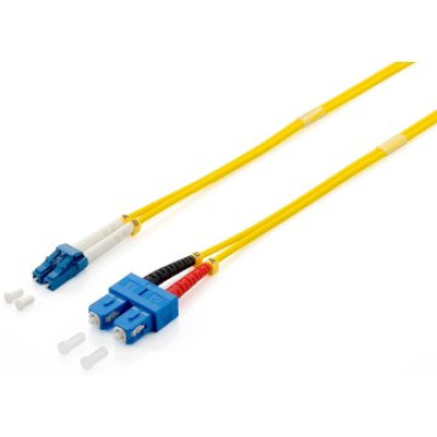 Cabo de Fibra Óptica Monomodo LC/SC 2M Amarelo - Modelo 0.9/125 LSOH