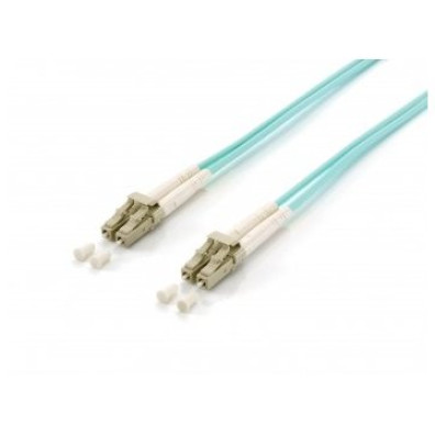 Cabo de Fibra Óptica OM3 Duplex LC/LC 50/125u Equip 1M - Livre de Halógenos