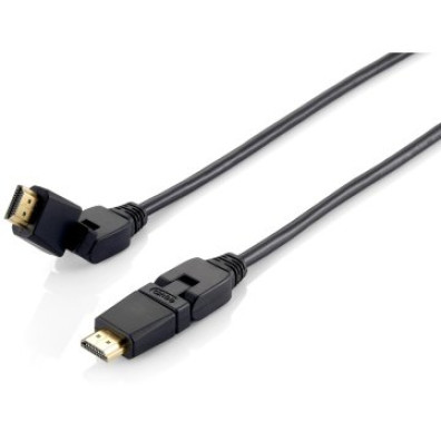 Cabo HDMI Equip HDMI 2.0 High Speed com Ethernet 3m - Conectores Pivotantes 180o