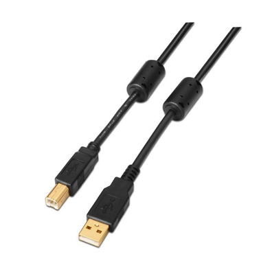 Cabo Impresora USB 2.0 Aisens A101-0009 USB (M) a USB (M) 2m Negro