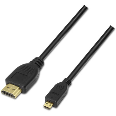 Cabo Micro HDMI (D) M a HDMI (A) M Aisens 1,8M Negro