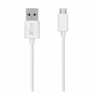 Cabo plano Micro USB X-One Branco