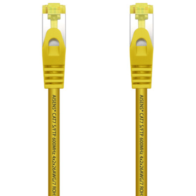 AISENS Cabo De Red Cat.7 600 MHz RJ45 LSZH S/FTP PIMF AWG26, 2.0 m - Amarelo