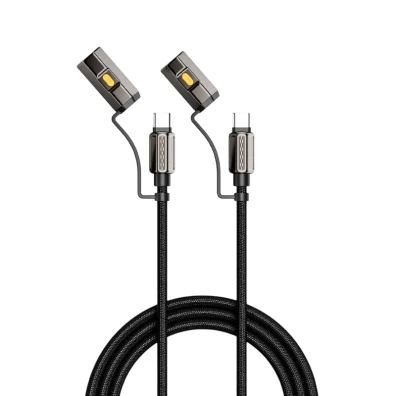 Cabo USB-C 240W 3 em 1 Carga Rápida Ultra-Resistente