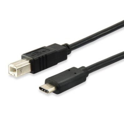 Cabo USB-C a USB-B 2.0 1M - EQUIP 12888207 (carga 3A) 480Mb/s