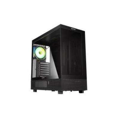 CAIXA ATX ABYSM DANUBE SAVA H400 BLACK USB-C GPU MAX 410mm 2x3.5" 1x2.5"