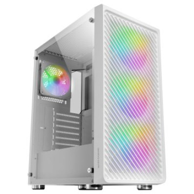 Caixa ATX Mars Gaming MC-F White - Metal Mesh Frontal - 3 Ventiladores ARGB 120mm