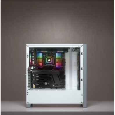 Caja Corsair ICUE 4000X RGB Temeado Glass Blanca