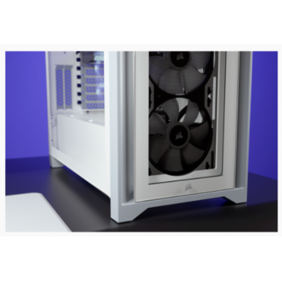 Caja Corsair ICUE 4000X RGB Temeado Glass Blanca