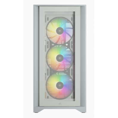 Caja Corsair ICUE 4000X RGB Temeado Glass Blanca