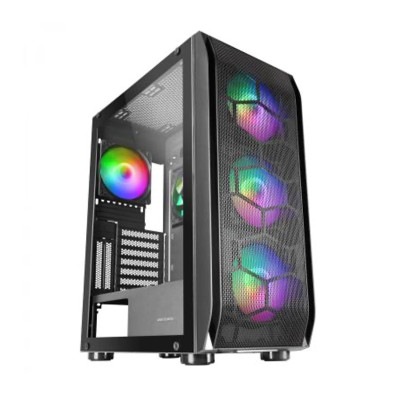CAIXA E-ATX TORRE GAMING MARS GAMING MC-KX XXL BLACK LATERAL CRISTAL TEMPLADO FRONTAL MESH INCLUYE 5