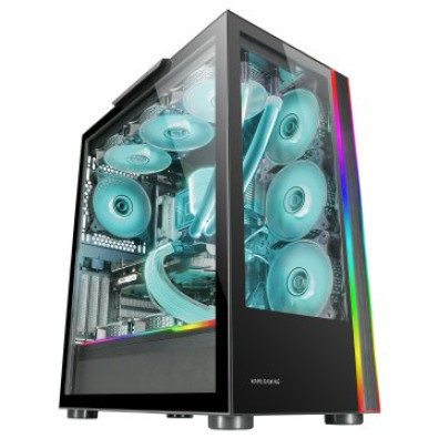 CAIXA E-ATX MARS GAMING MC-ULT XXL BLACK CRISTAL TEMPLADO FRONTAL E LATERAL