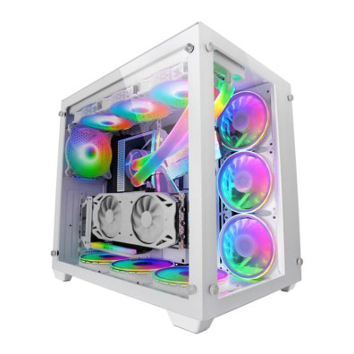 CAIXA E-ATX TORRE GAMING MARS GAMING MCV3 WHITE XXL DOBLE VENTANA DE CRISTAL TEMPLADO - PREMIUM CUSTOM