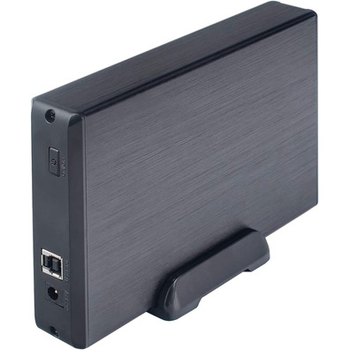 Caja Bloco 3,5 '' USB Tubo AISENS Aluminio Negro