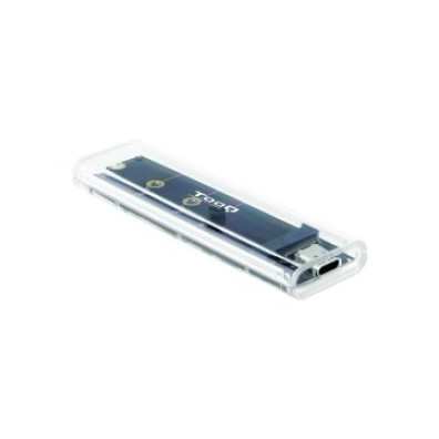 CAIXA EXTERNA M.2 USB-C TOOQ TQE-2200 TRANSPARENTE RGB - USB 3.1 GEN2 USB-C PARA M.2 NGFF/NVMe