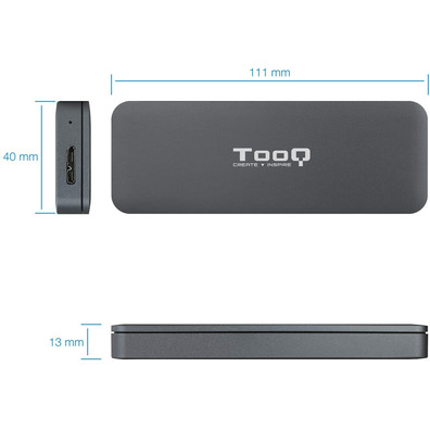 Caja Sapa SSD M2 NGFF TooQ TQE-2281 USB-C