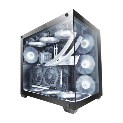 CAIXA GAMING MARS GAMING MCV4 XXL BLACK - E-ATX - VENTANA CRISTAL DOBLE
