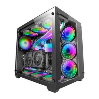 CAIXA MARS GAMING MCV3 BLACK XXL - E-ATX - PREMIUM CUSTOM - DOBLE VENTANA CRISTAL TEMPLADO