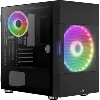 Caja Micro ATX Aerocool Cube Atomic Black