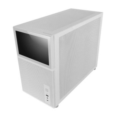 CAIXA MICROATX GAMING MARS GAMING BLANCA COM PANTALLA IPS 8" MINI HDMI E VENTANA CRISTAL