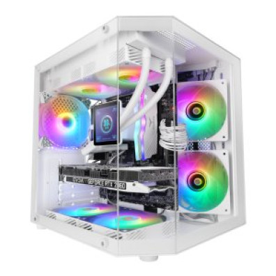 CAIXA MICROATX BLANCA MARS GAMING MC3TLITE 3 PANELES CRISTAL TEMPLADO GPU MAX. 275mm 1x3.5 2x2.5