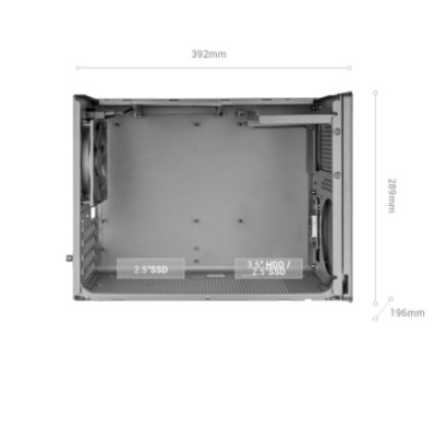 Caixa MicroATX Mars Gaming MCXPS preta Mesh com vidro temperado