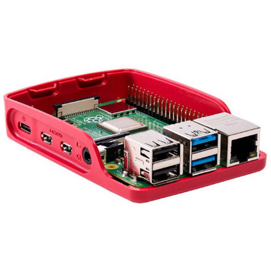 Caixa Oficial para Raspberry Pi 4 Vermelho/Branco