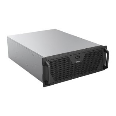 CAIXA RACK 19" UNYKAch 4U NEGRO PLATA SEM FUENTE 6 BAHIAS CONECTIVIDADE USB