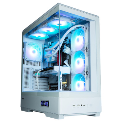 Torre PC Caixa Zalman P50 Ds Atx 4xvent 120mm Argb 2xusb 3.0 Branco Sem Fonte