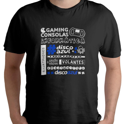 Camiseta Black Discoazul L