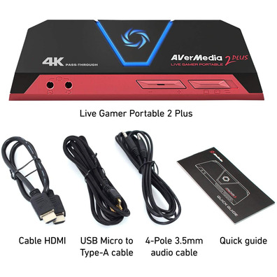 Capturadora Avermedia Live Gamer Portátil 2 Plus 4K