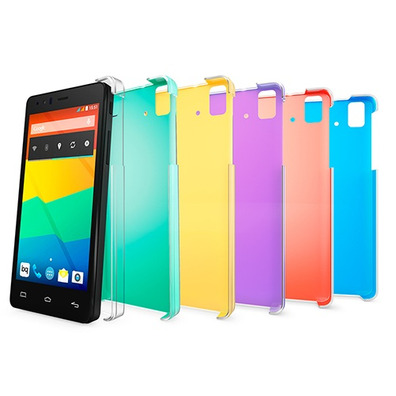 Carcaça bq Aquaris E5 Cristal Case Amarelo