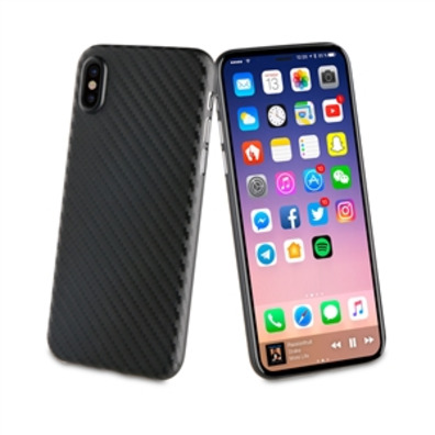 Caixa de fibra de carbono preto "edição especial" iphone X muvit