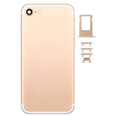 Carcaça Traseira iPhone 7 Dourado + Botões Laterais + Bandeja SIM