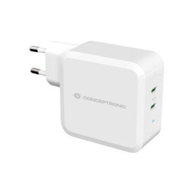 Carregador de Pared Quick Charge PD 2 Portos USB-C Conceptronic Althea 100W