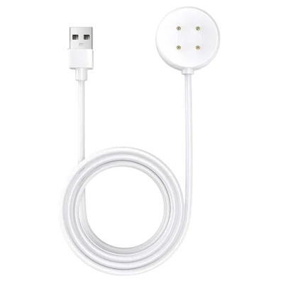 Carregador branco USB-A Compatível para Google Pixel Watch 3 / Pixel Watch 2 / Fitbit Versa 4 / Versa 3 - Marca CROCOCASE
