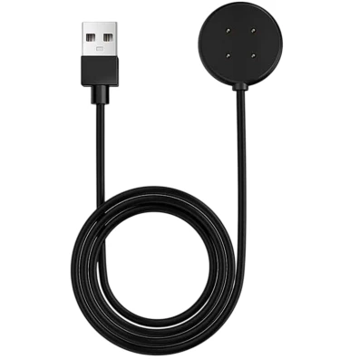 Carregador Preto USB-A Compatível para Google Pixel Watch 3/2 e Fitbit Versa 4/3 - Marca CROCOCASE