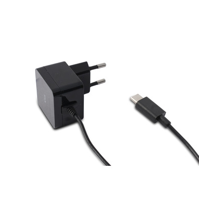 KSIX 2.4 A USB NETWORK CHARGER TYPE C 1 METER PRETO