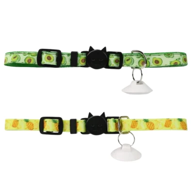 Collares Amarelo/Verde CATLINK - Pack de 2 para comedouros e bebedouros
