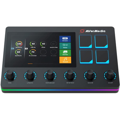 Centro de Controle Avermedia Live Streamer Nexus