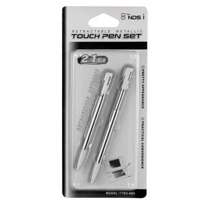 Touch Pen Set Retractable Metallic for DSi White