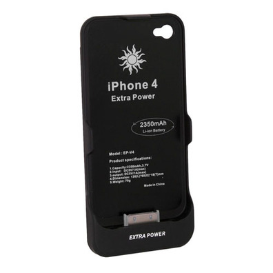 Bateria Externa 2350 mAh para iPhone 4 preta