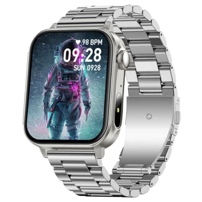 Correia de Aço Prata Colmi P80 para Smartwatches e Smartband