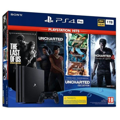 Console Playstation 4 Pro 1TB   Uncharted Col.   Uncharted 4