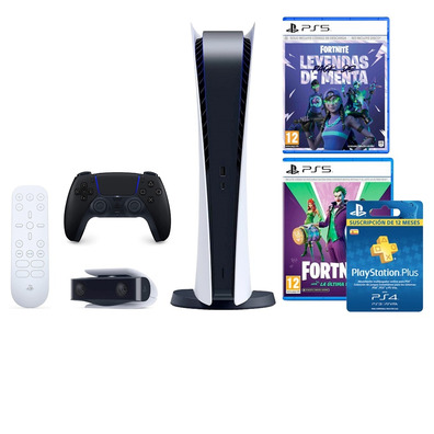 Consola Playstation 5 Edição Digital + Fortnite + PSN 12 Meses + Accesorios